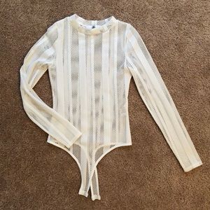 White Mesh Bodysuit!